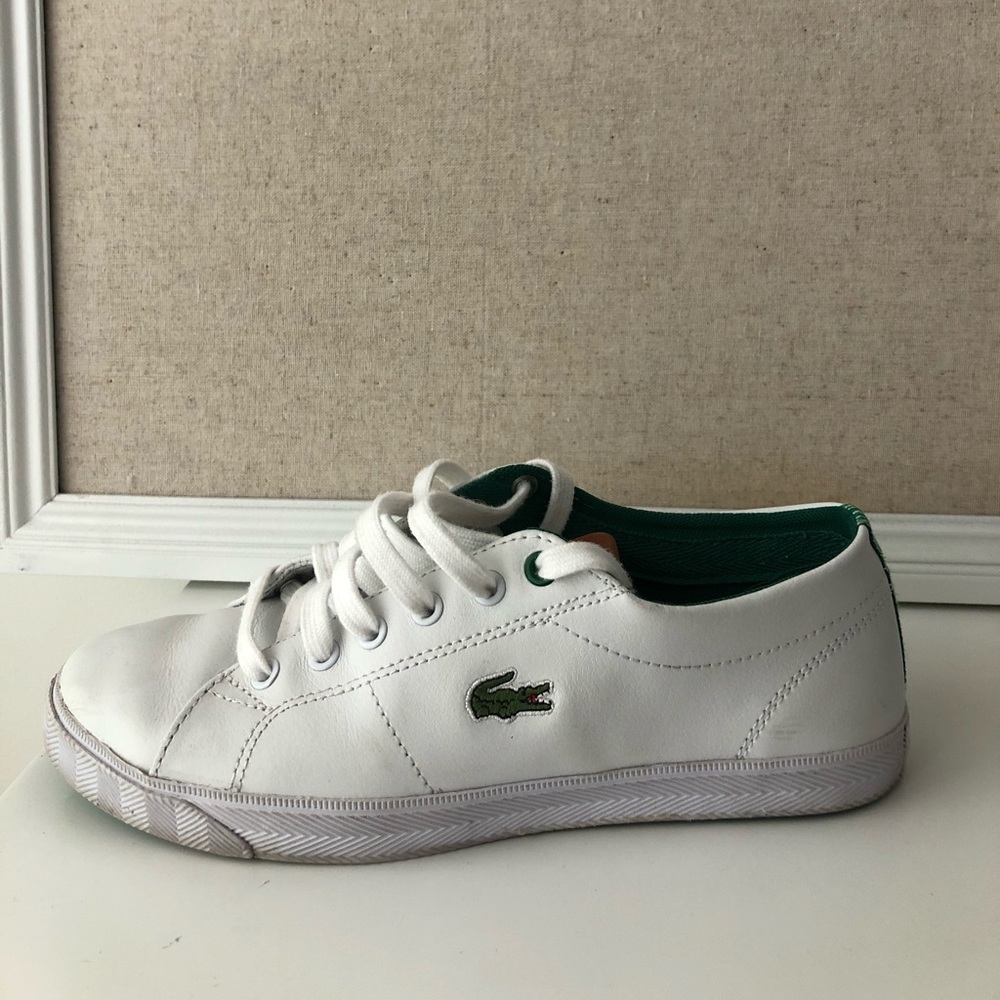 Lacoste white leather sneakers